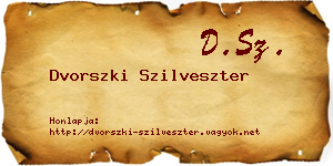 Dvorszki Szilveszter névjegykártya